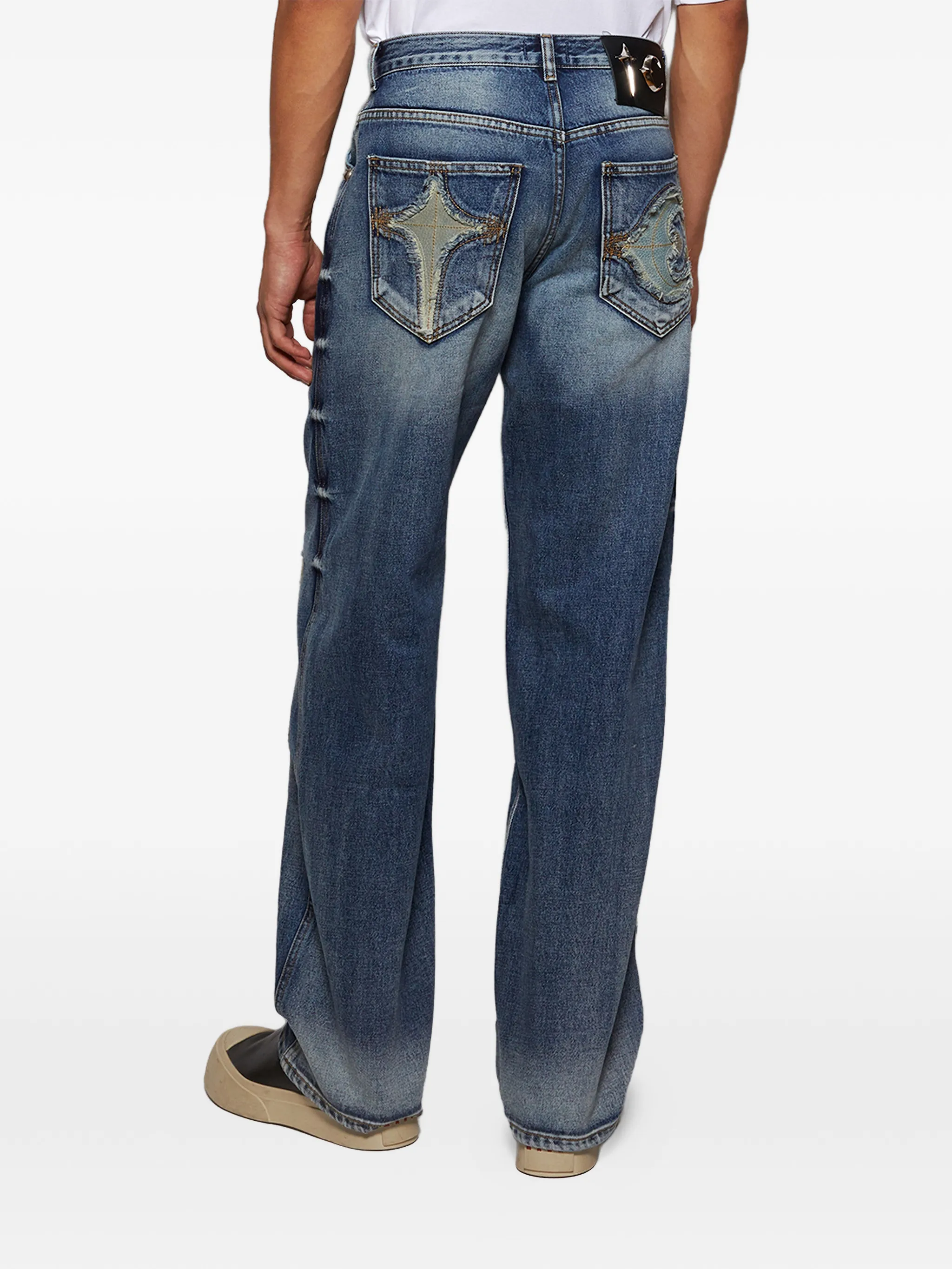 THUG CLUB - Men TC Bone Leather Denim Pants – Atelier New York THUG CLUB - Men TC Bone Leather Denim Pants – Atelier New York