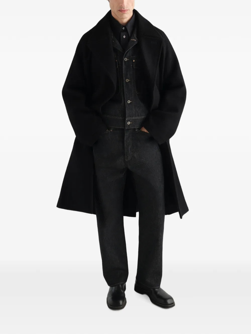 Black jacket, full body view