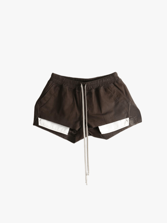 Brown shorts, front view