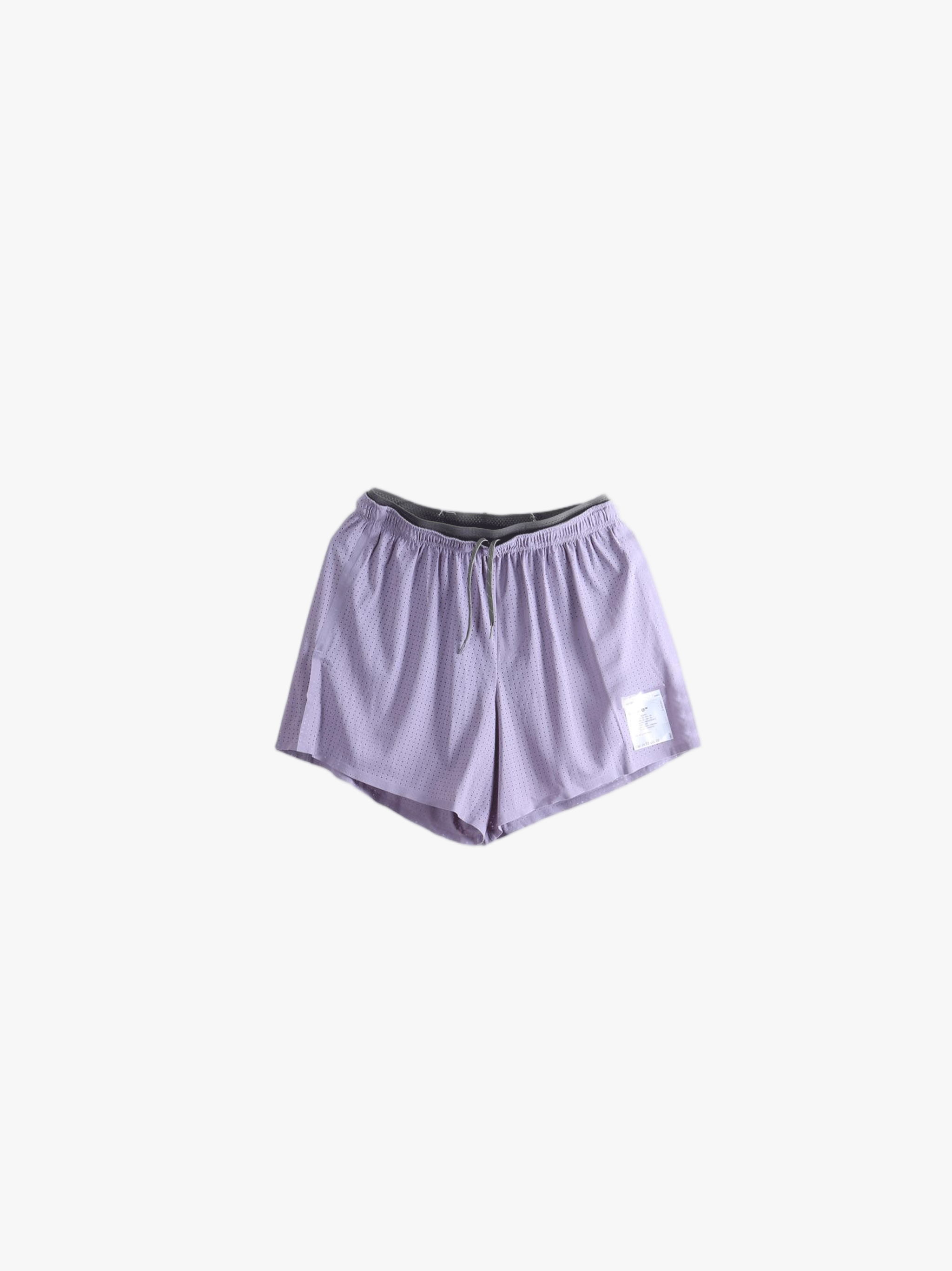 Purple shorts, front view