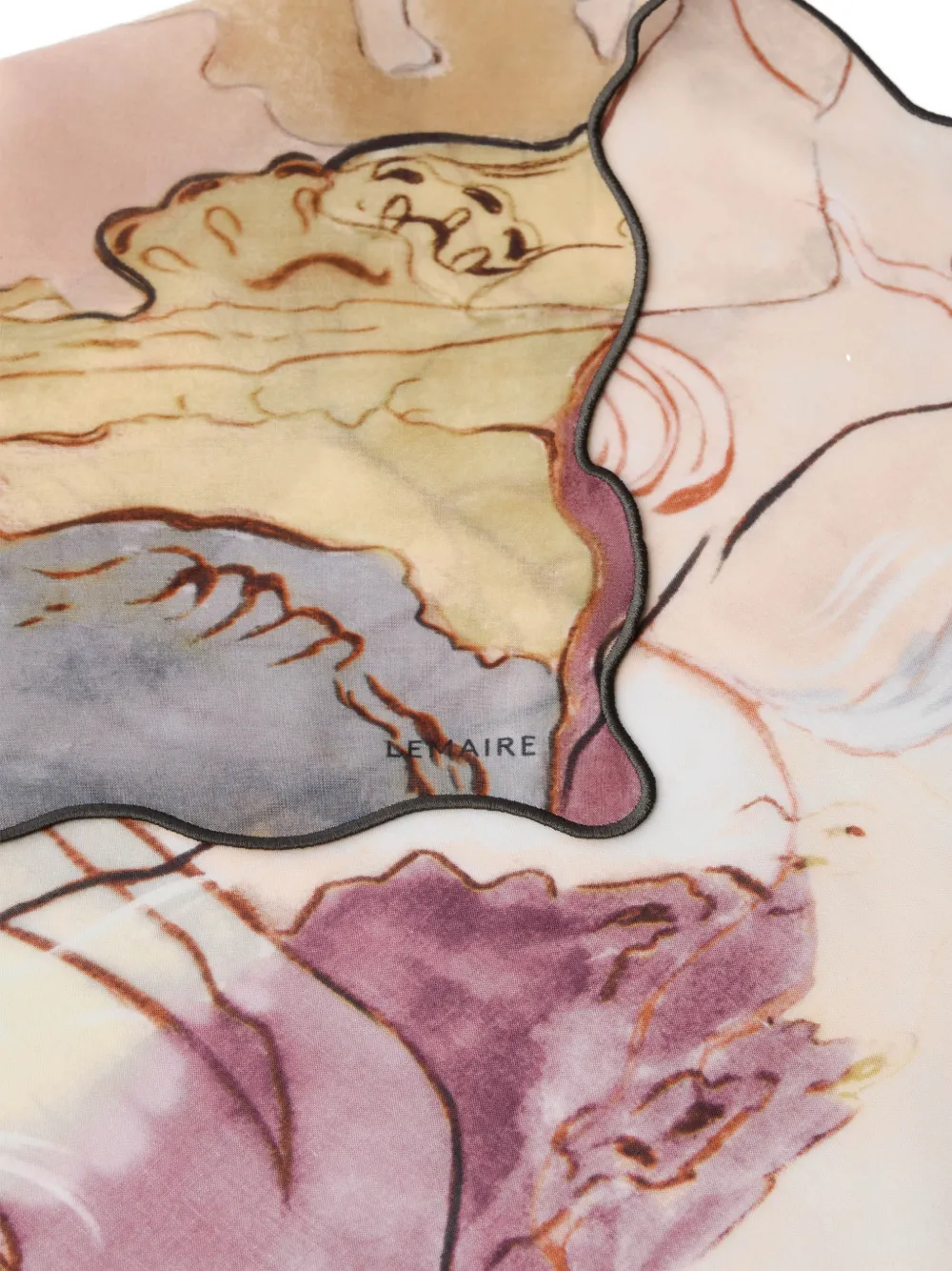 Close up of tan scarves, showing texture of the Cotton fabric