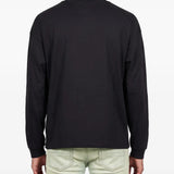 Black t-shirt, full body view