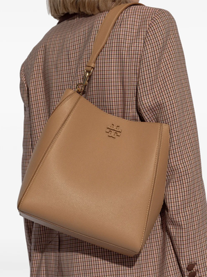 Tan bag, full body view