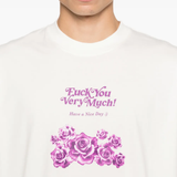 Close up of tan t-shirt, showing texture of the Cotton fabric