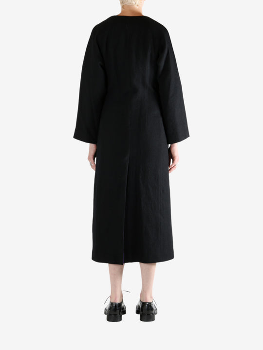 Black coat, full body view
