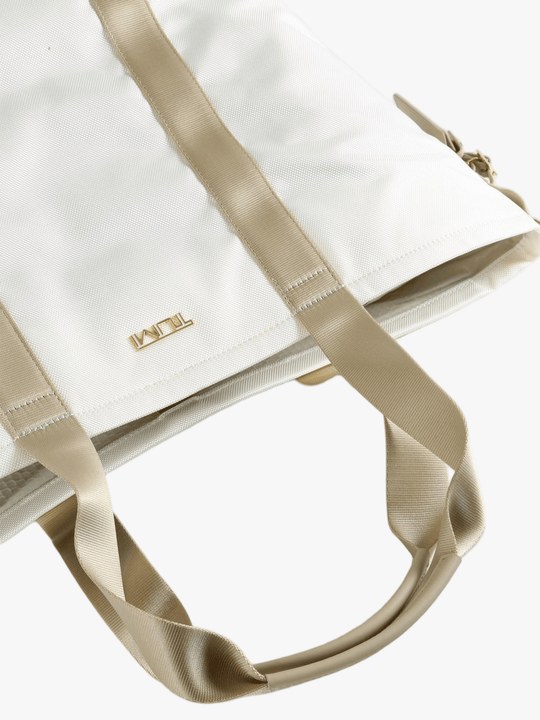 Tan bag, front view