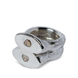 PARTS OF FOUR - Stack Ring (Romans, 0.4 CT, 2 Diamond Slabs, PA+DIA)