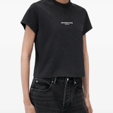 ALEXANDER WANG - Women Shrunken Short Sleeve Logo P Rint Tee
