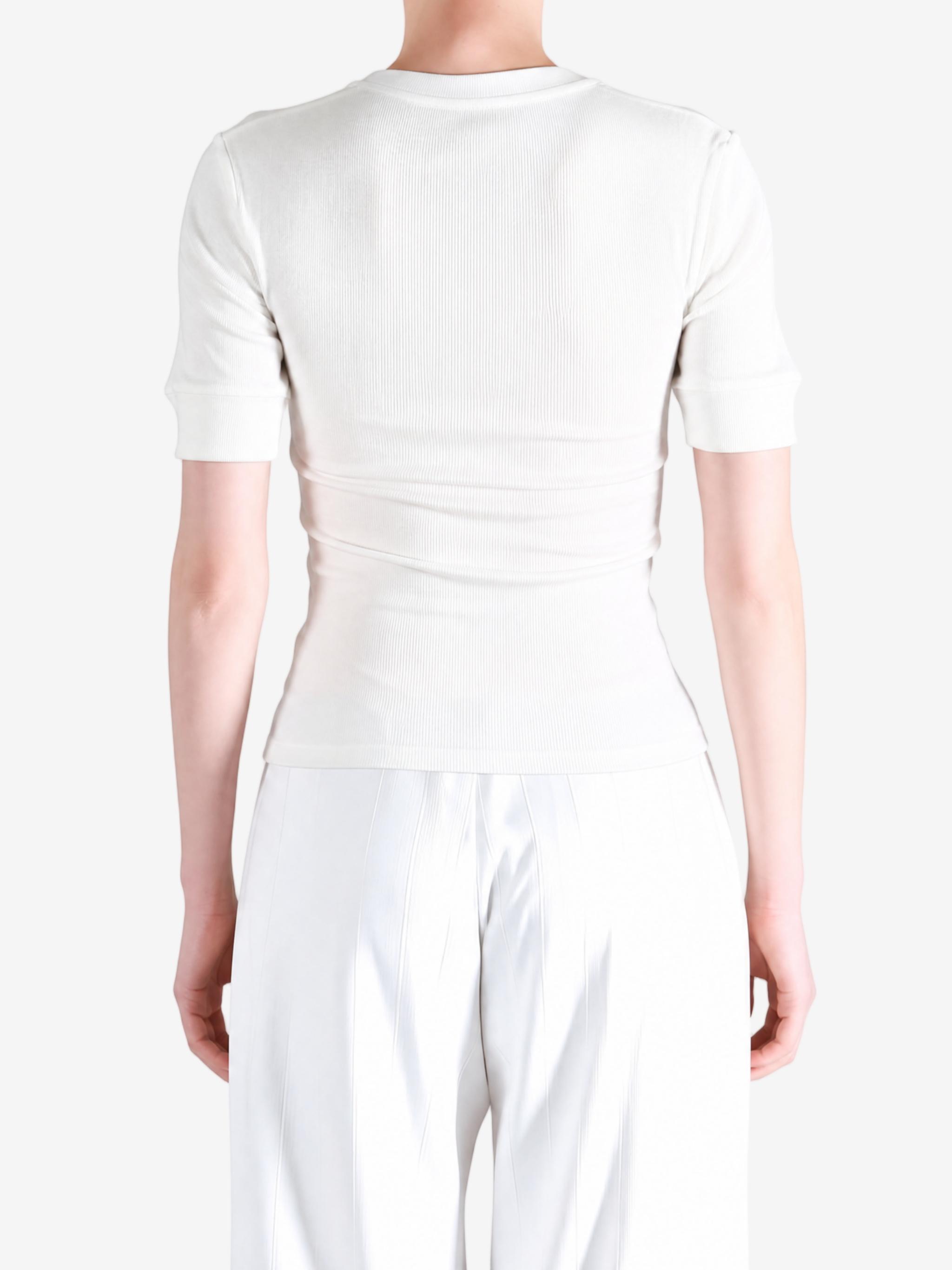 White top, full body view