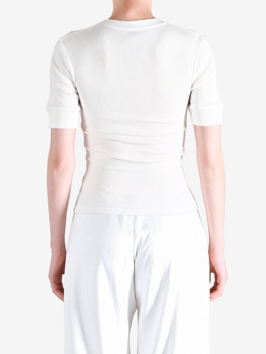 White top, full body view