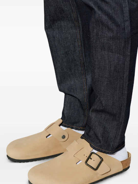 Tan sandals, front view