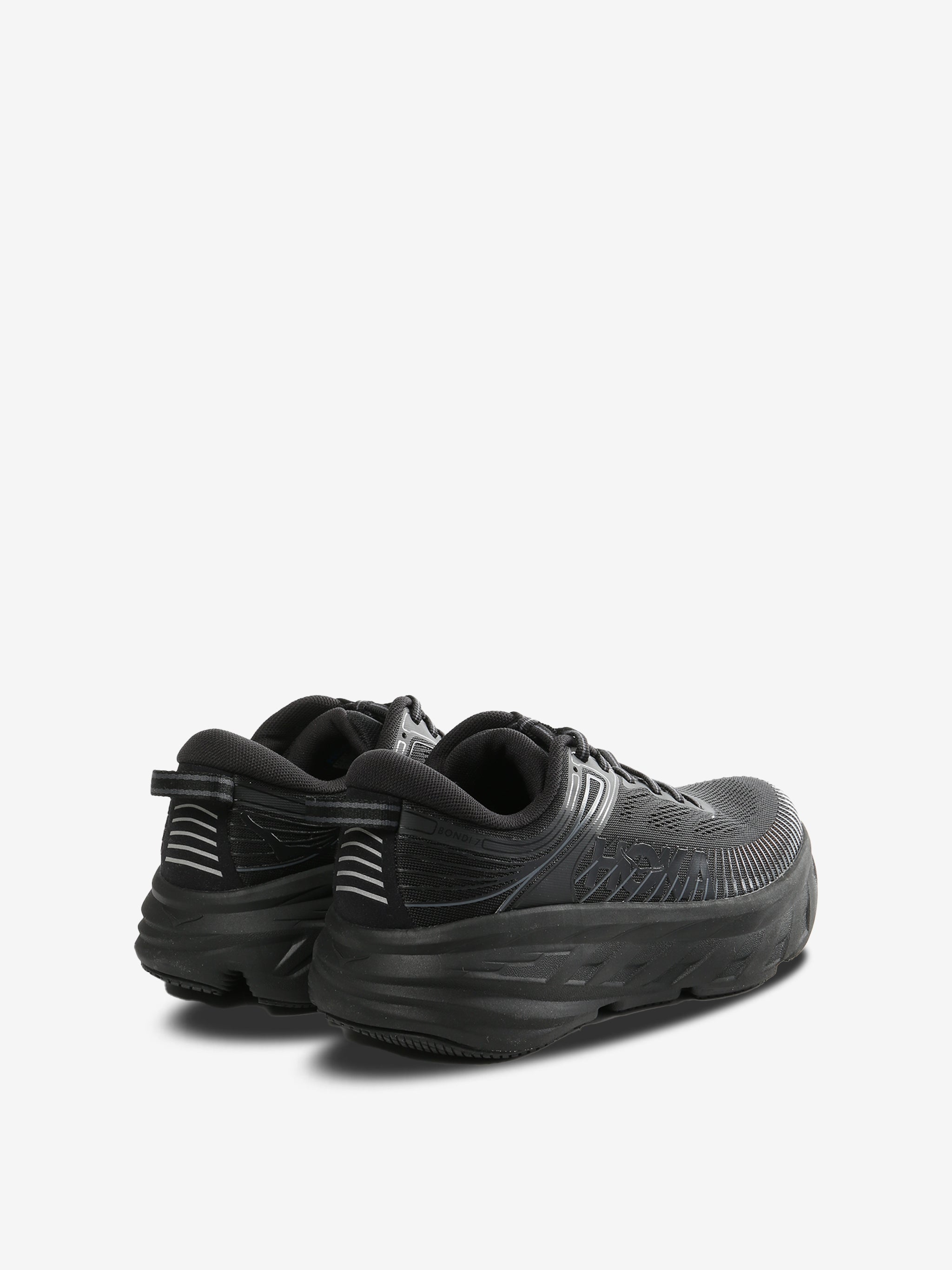 Black sneakers, back view