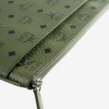 Close up of  Green bag ,showing texture of the leather