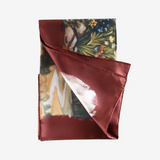 Burgundy scarf, front view