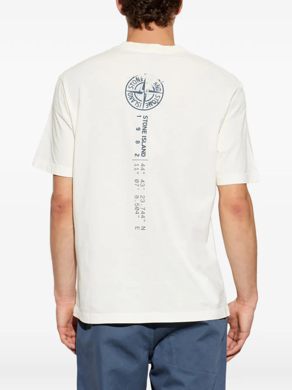 Tan t-shirt, full body view