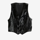 Black top worn, front view