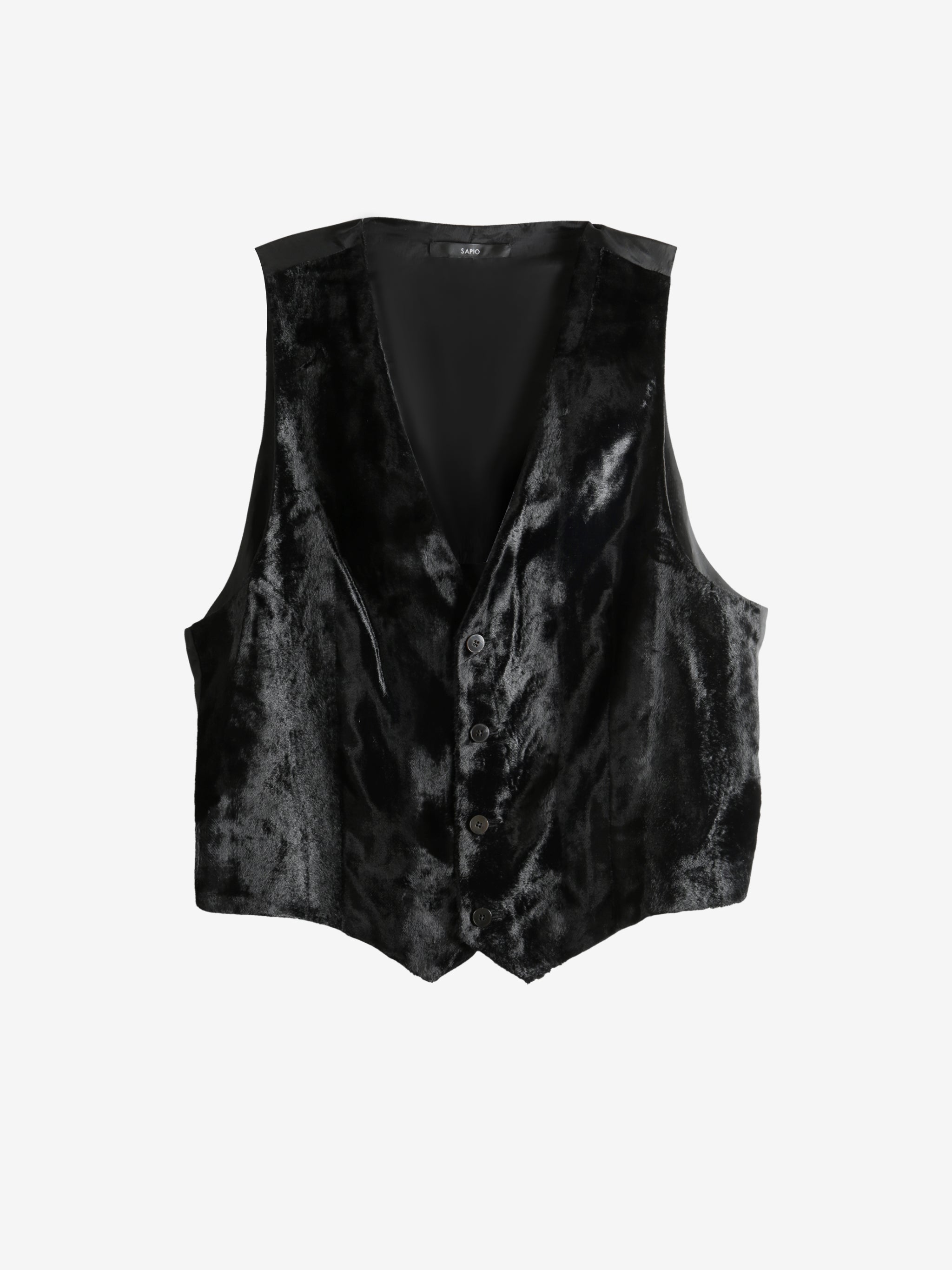 Black top worn, front view