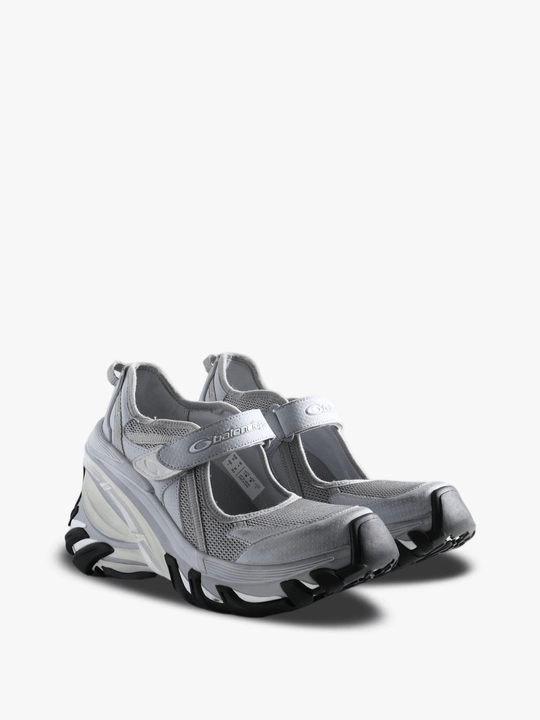 Grey shoes, front view