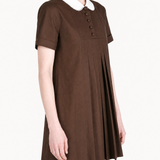 Brown dress, full body view