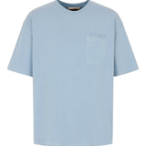 blue t-shirt, front view