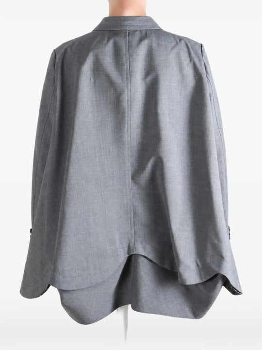 Grey jacket, back view