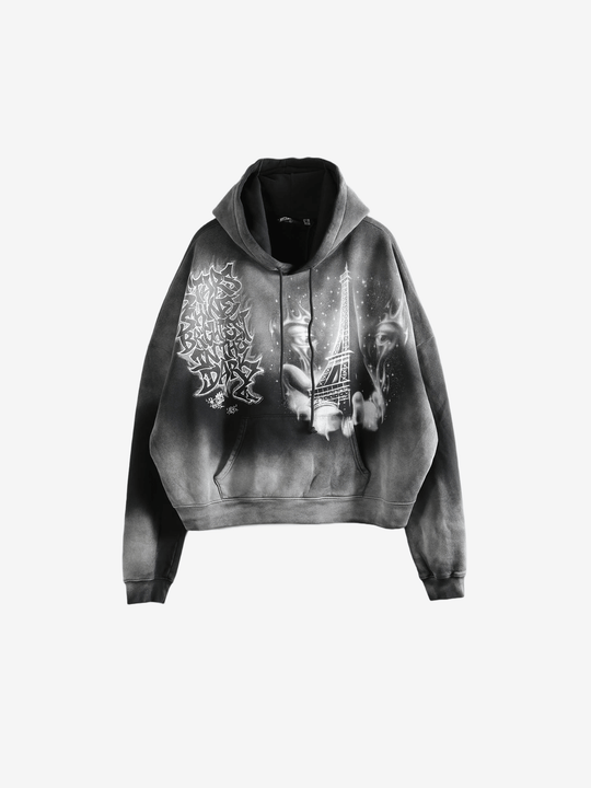 Black hoodies, front view