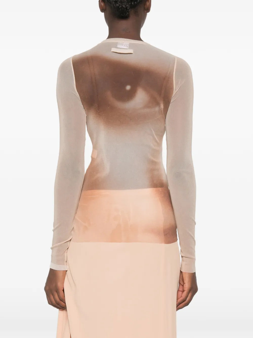 Tan top, full body view