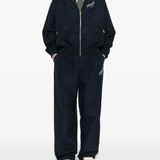 Blue jacket, full body view