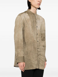 ZIGGY CHEN - Men Classic Stripe Pleated Shirt