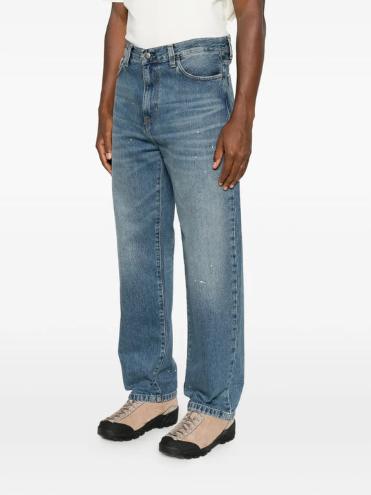 Blue pants, full body view