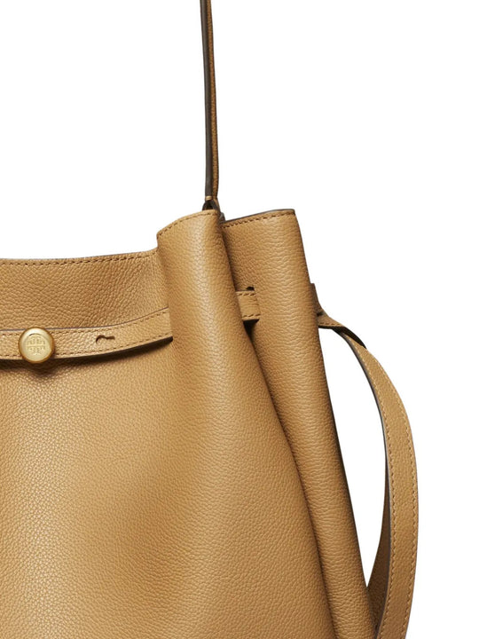 Close up of Tan bag, showing detail