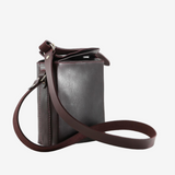 Burgundy bag, side view