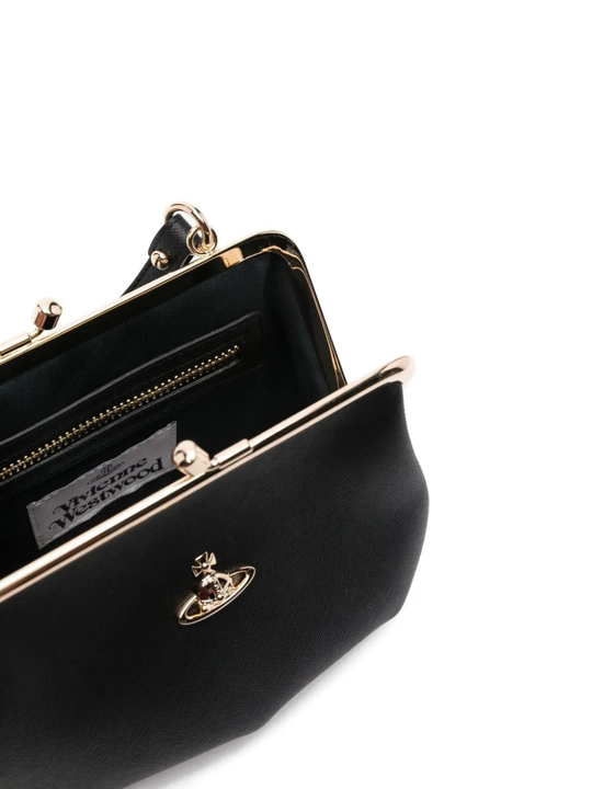 Close up of the black bag, showing texture of the polyurethane