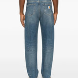 Blue pants, full body view
