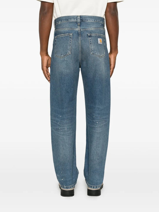 Blue pants, full body view