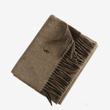 Brown scarves, side view
