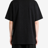 Black t-shirt, full body view