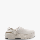 Tan sandals, side view