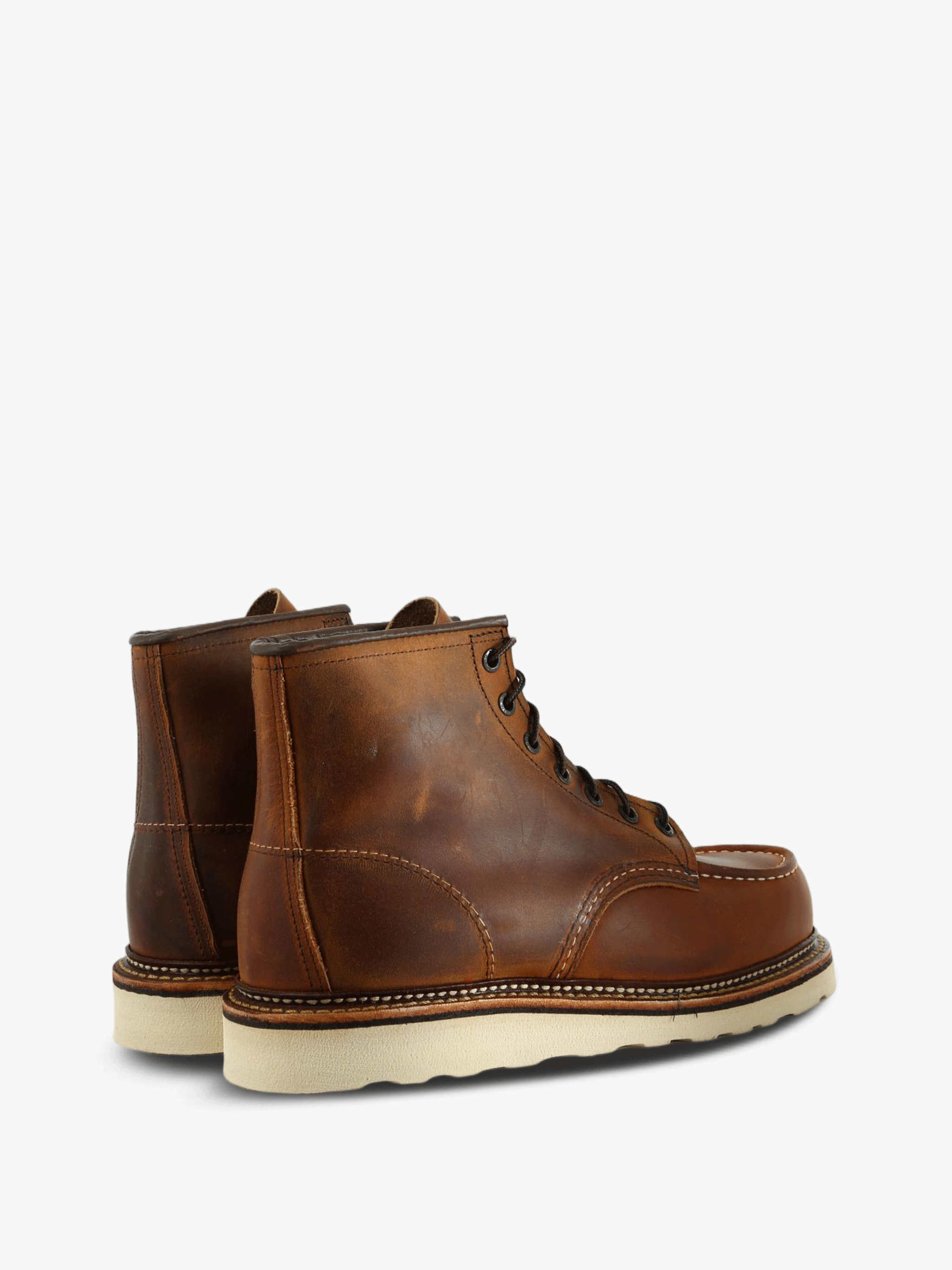 Brown boots, side view