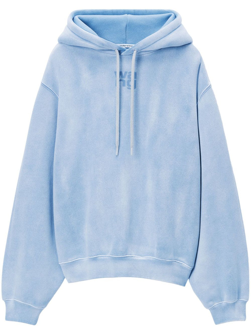 T BY ALEXANDER WANG - Women Essential Terry With Puff Paint Logo Hoodie