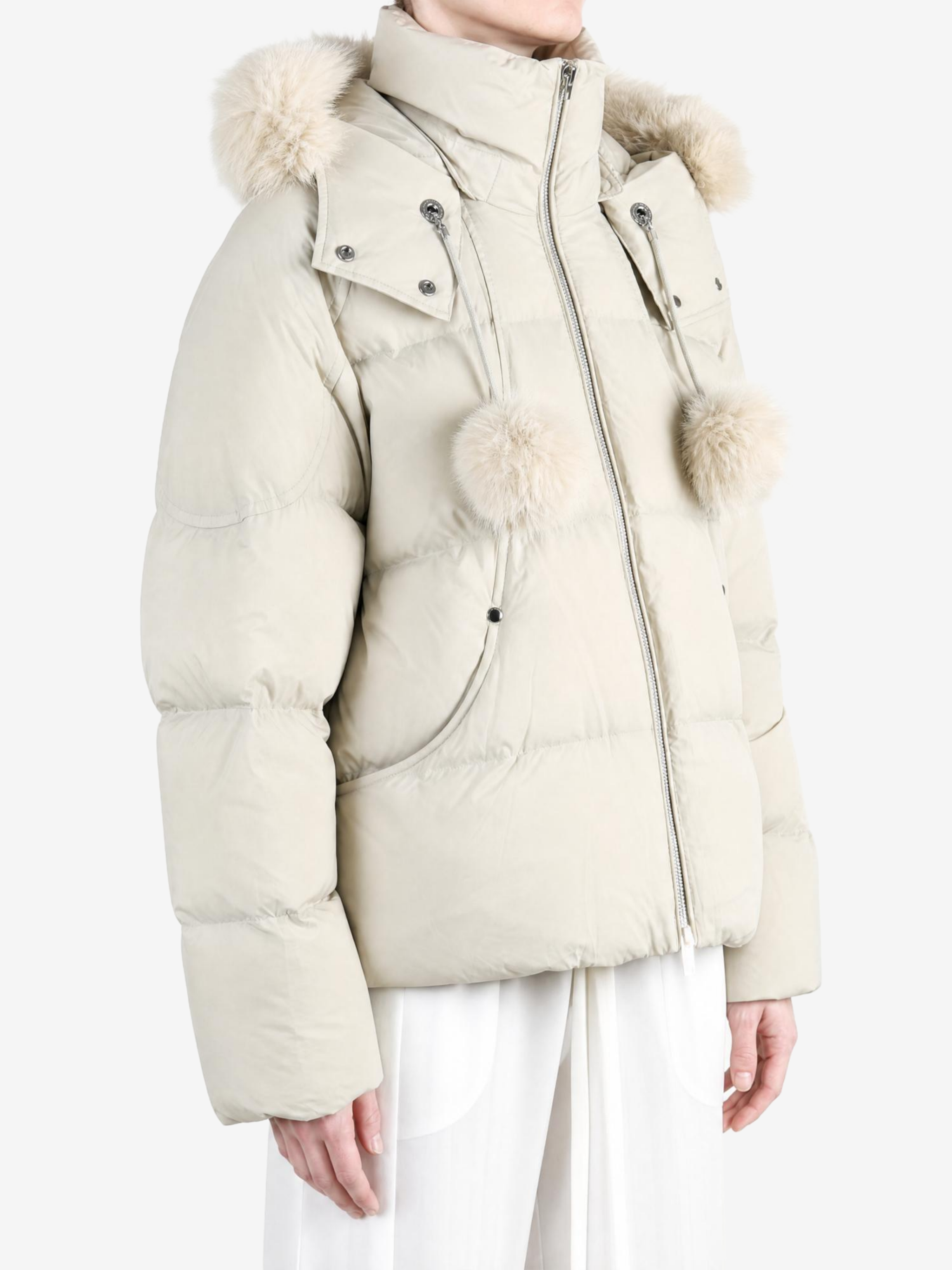 Tan jacket, front view