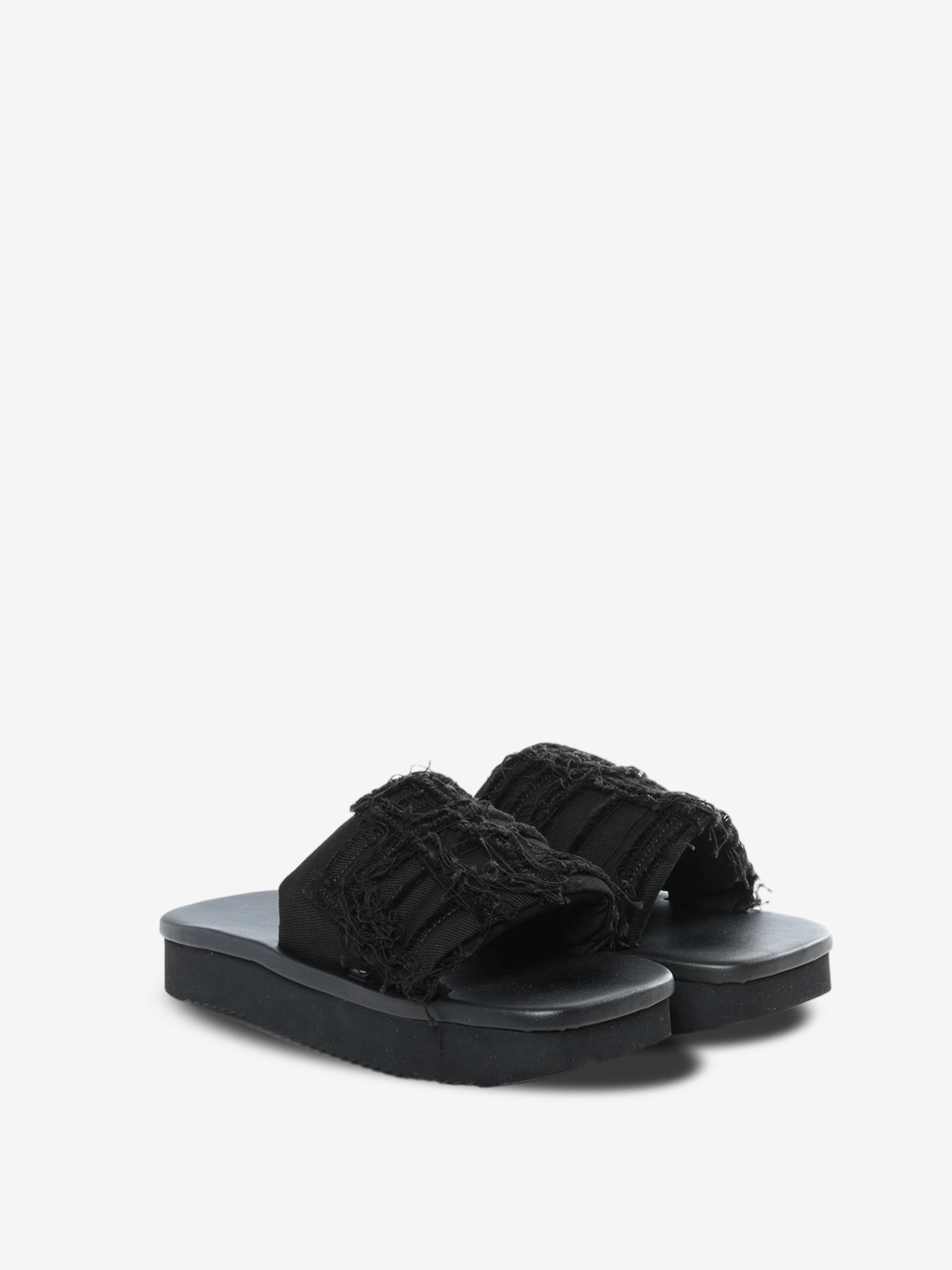 Black sandal, side view