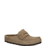 Tan sandals, side view