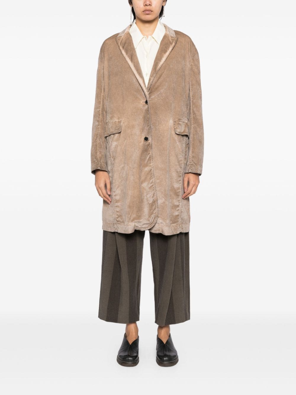 UMA WANG - Women Stretch Velv Katia Coat