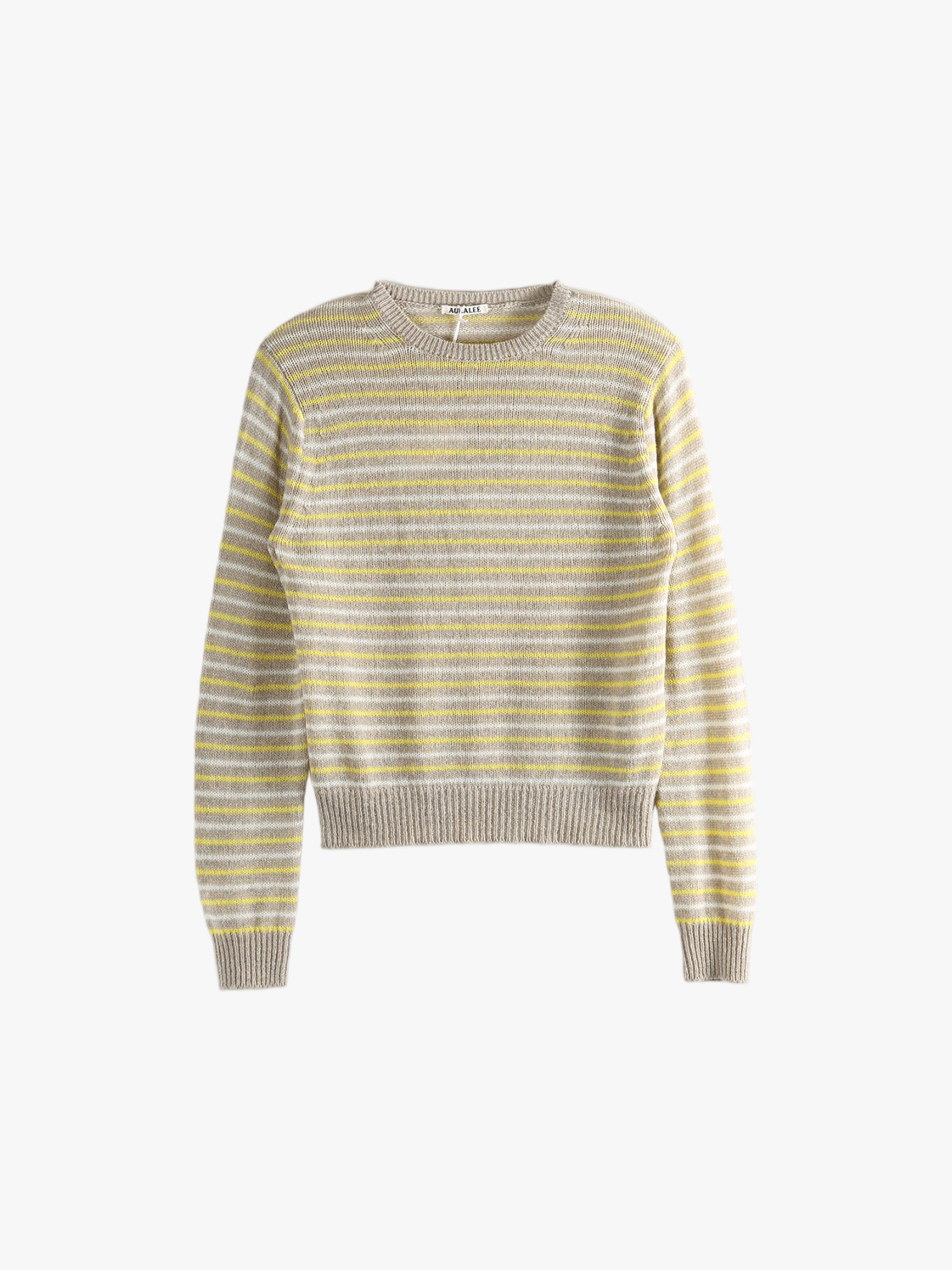 Yellow knitwear, front view