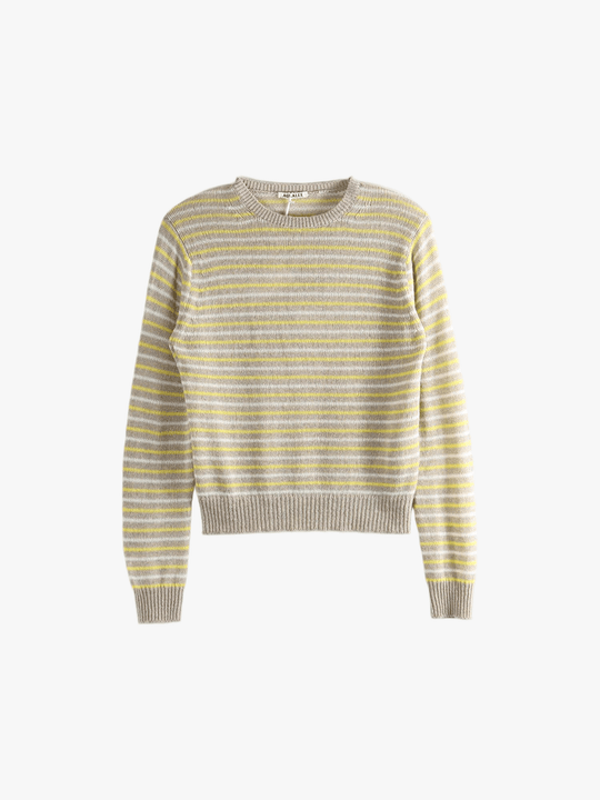 Yellow knitwear, front view