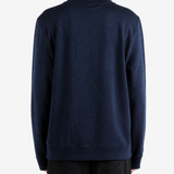 Navy hoodie, front view