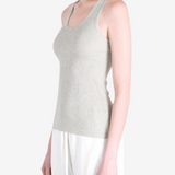 Tan top worn by a person, showing the top fit