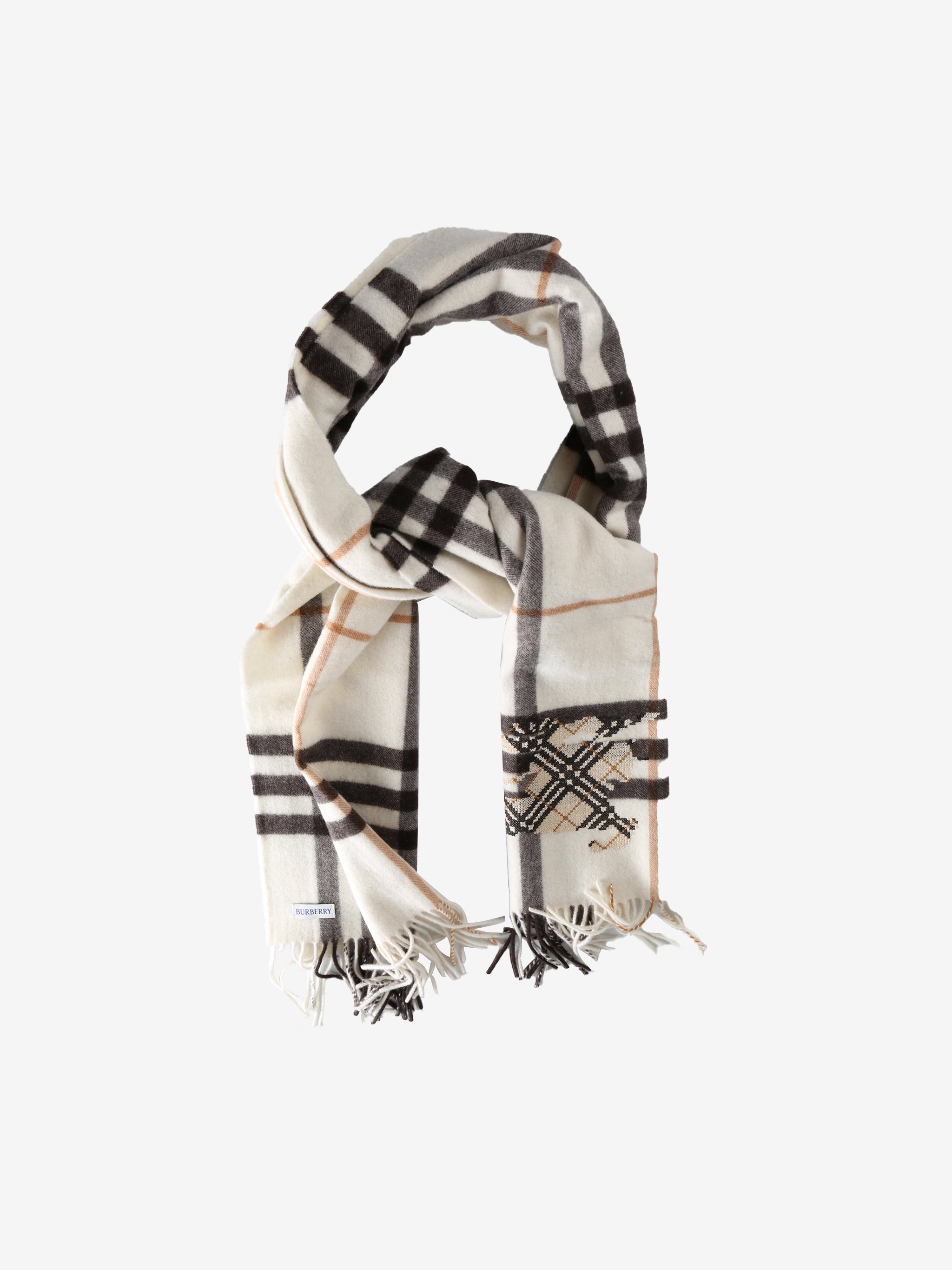 Tan scarves, front view