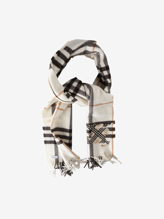 Tan scarves, front view